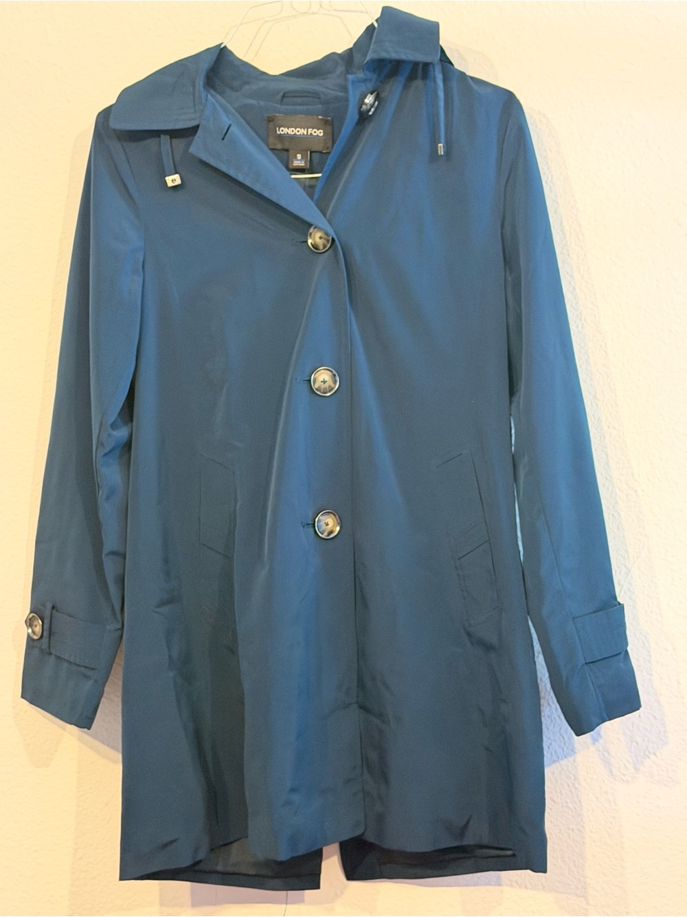 London Fog Teal Blue Trench Coat